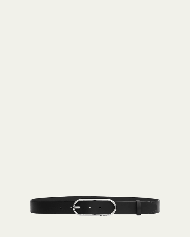Rebound Logo Engraved Leather Belt